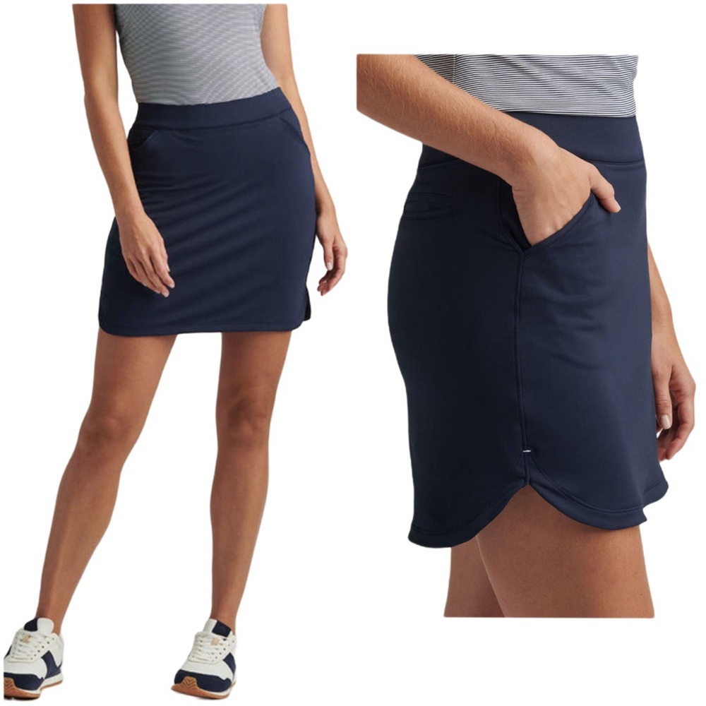 Peter Millar NWT Alice Petal Hem Skort in Navy